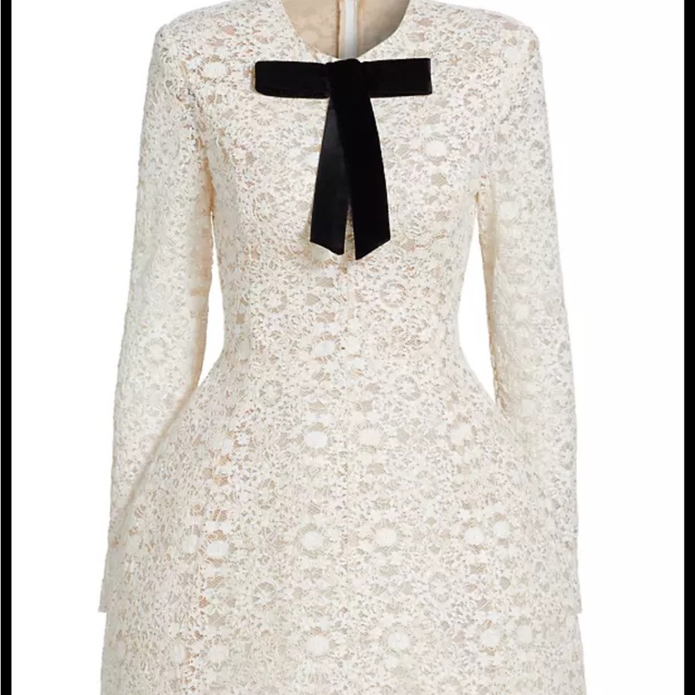 Bronx and Banco Cream Lace Long Sleeve Dress